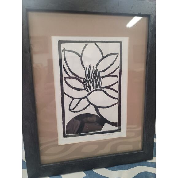 Alice Kate Other - Black and White Floral Art Print